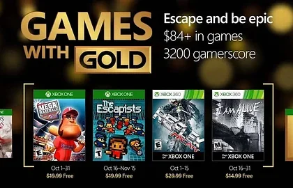 Oznámeny říjnové hry pro Xbox LIVE Gold