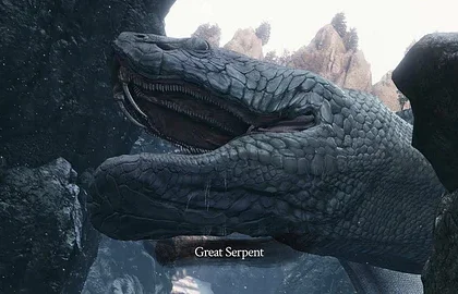 Ukázka obrovského hada z akce Sekiro: Shadows Die Twice