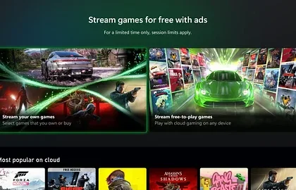 Xbox začal testovat bezplatné cloudové streamování her s reklamou