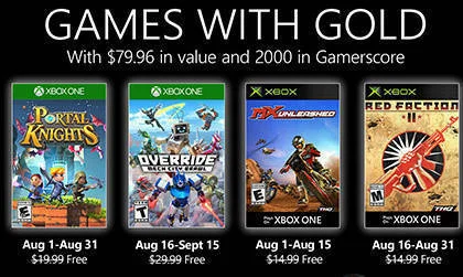 Oznámeny srpnové hry pro Xbox Live Gold
