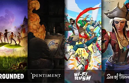 Microsoft potvrdil hry Pentiment, Hi-Fi RUSH, Grounded a Sea of Thieves pro konzole PlayStation 