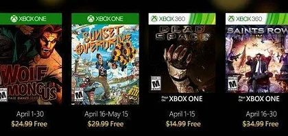 Oznámeny dubnové hry pro Zlaté členy na konzolích Xbox