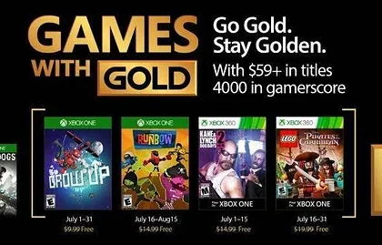 Oznámeny hry pro červencový Xbox LIVE Gold