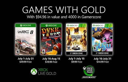 Předplatitelé Xbox LIVE Gold se mohou v červenci těšit na WRC 8 a další hry
