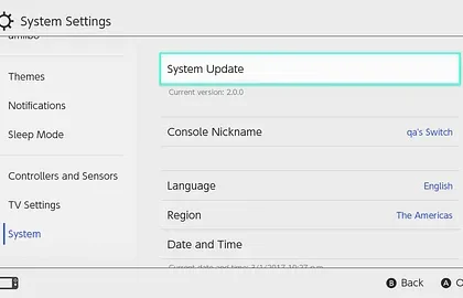 Konzole Nintendo Switch dostala update na 3.0.0