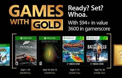 Oznámeny zářijové hry pro Xbox LIVE Gold