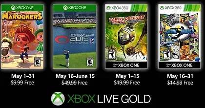 Oznámeny květnové hry pro Xbox Live Gold