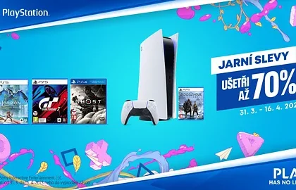 Jarní slevy PlayStationu až o 70%, kupte levněji konzoli PlayStation 5 i vybrané first-party hry + nové kartičky Pokémon