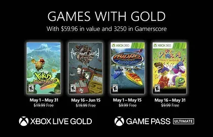 Oznámeny květnové hry pro Xbox Live Gold
