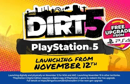 DIRT 5 potvrzen na launch konzole PlayStation 5