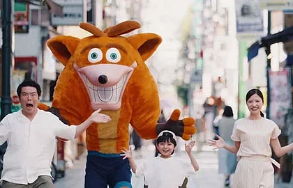 Japonská reklama na hru Crash Bandicoot 4: It’s About Time