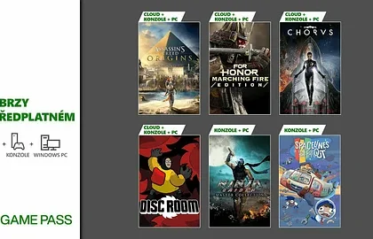 Xbox Game Pass příští měsíc obohatí Assassin’s Creed Origins, For Honor nebo Chorus
