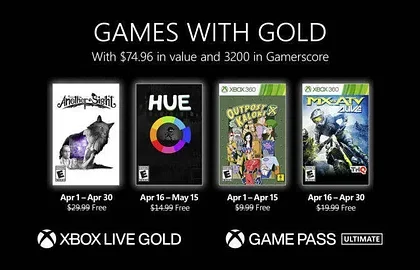 Oznámena dubnová nabídka her v předplatném Xbox Live Gold