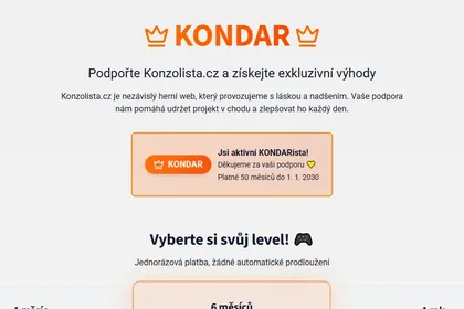 Kondar - Podpořte Konzolista.cz a získejte výhody