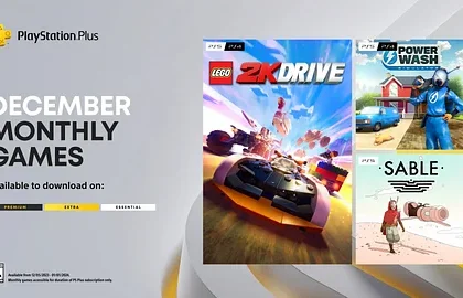 Oznámena prosincová nabídka předplatného PlayStation Plus Essential Games - Lego 2K Drive, Powerwash Simulator a Sable