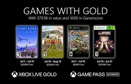 Oznámeny červencové hry pro Xbox Live Gold