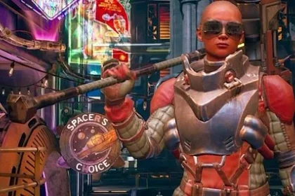 Obrázky z Nintendo Switch verze hry The Outer Worlds