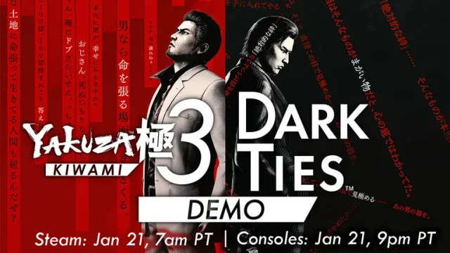 SEGA zítra zveřejní demoverzi na hru Yakuza Kiwami 3 & Dark Ties