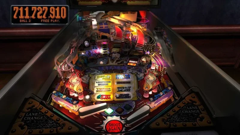 Záběry z PS4 verze hry Pinball Arcade