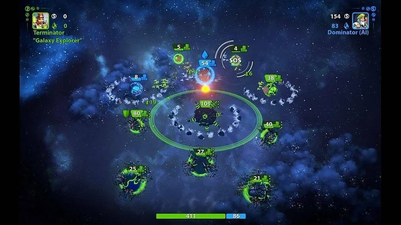 Debutový trailer pro arkádovku Planets Under Attack