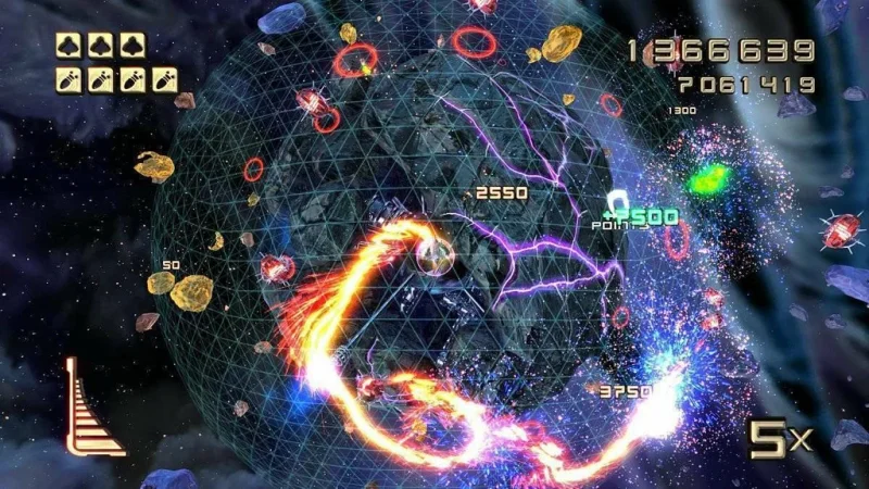 Záběry z hraní Super Stardust Ultra na Playstation VR