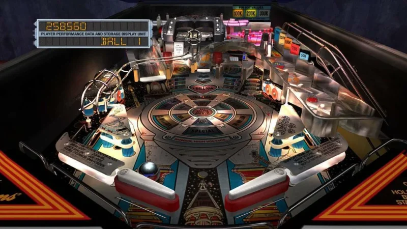 Záběry z PS4 verze hry Pinball Arcade