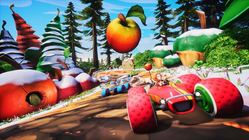 Oznámena závodní arkáda All-Star Fruit Racing pro konzole