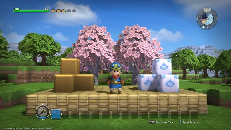 Záběry ze Switch verze Dragon Quest Builders