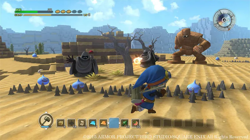 Záběry ze Switch verze Dragon Quest Builders