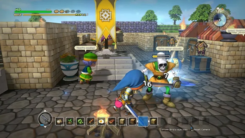 Záběry ze Switch verze Dragon Quest Builders