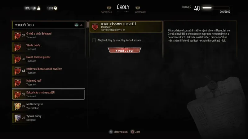 Zaklínač 3: Divoký hon – O víně a krvi