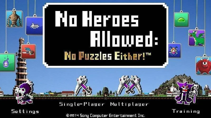 Oznámena indie hra No Heroes Allowed: No Puzzles Either! pro PSV