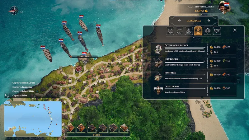 Oznámena pirátská strategická hra Corsairs: Battle of the Caribbean pro PC a konzole