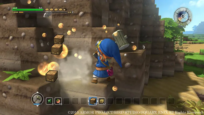 Záběry ze Switch verze Dragon Quest Builders