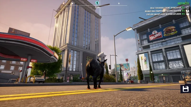 Hra Goat Simulator 3 dostane v listopadu post-apokalyptické rozšíření Baadlands: Furry Road 