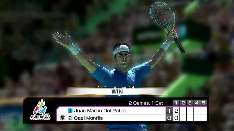 Záběry z Virtua Tennis 4 na PS Vita