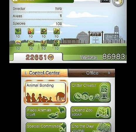 Oznámena hra Zoo Mania pro Nintendo 3DS